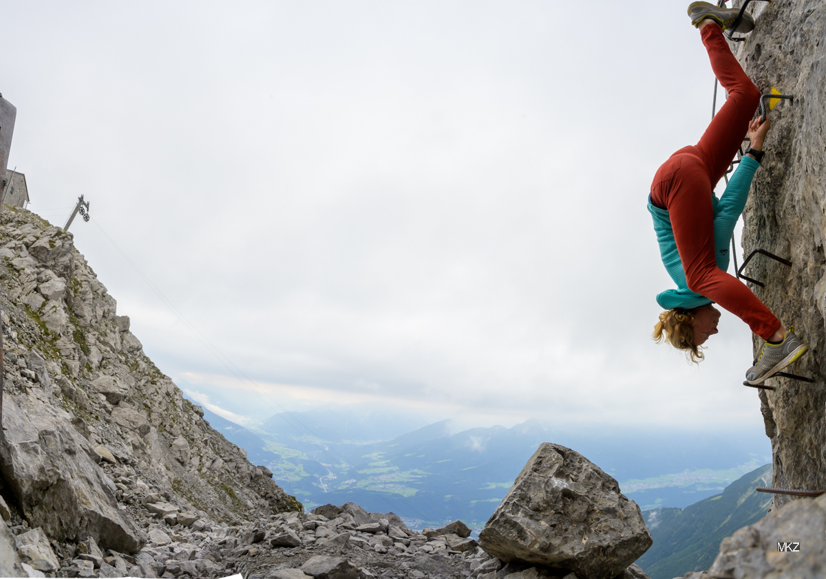 Gegenstand, Sieglinde Scaheur am Klettersteig Geierwally fotografiert von Monika K. Zanolin